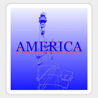 America standing tall Sticker